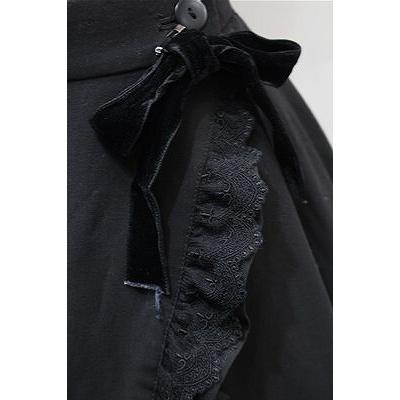 Moi-meme-Moitie / 燭台プリントスカート 黒 S-25-10-23-1037-MO-SK-AS