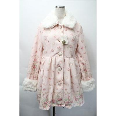LIZ LISA / 花柄コート ピンク S-25-11-09-042-LO-CO-AS-ZS