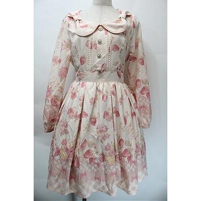 LIZ LISA / いちごローズワンピース ピンク S-25-10-23-1012-LO-OP-AS