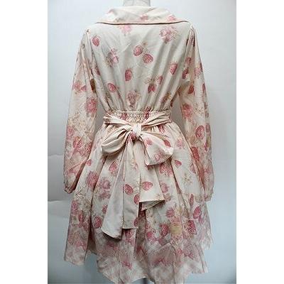 LIZLISA ワンピース ピンク×白 LIZ LISA / いちごローズワンピース ピンク S-25-10-23-1012-LO-OP-AS