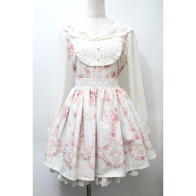 リズリサ　マイメロ リズメロ LIZLISA パネル セーラー ワンピース LIZ LISA / My Melodyパネル柄セーラーワンピース オフ S-25-10-21-018