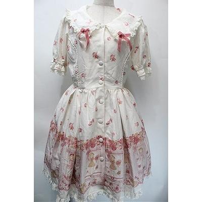 LIZ LISA / ドレスアップドール柄ワンピース オフ S-25-10-23-1014-LO