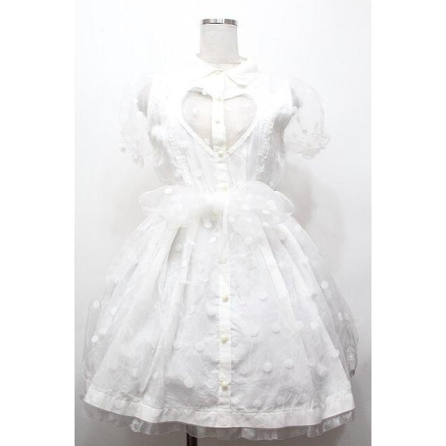 LIZ LISA / シアードットワンピース 白 S-26-04-20-030-LO-OP-AS-ZS
