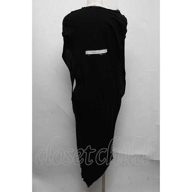 alice auaaカットソー　サイズ1 alice auaa / ドレープネックコットンカットソー 1 黒 S-25-07