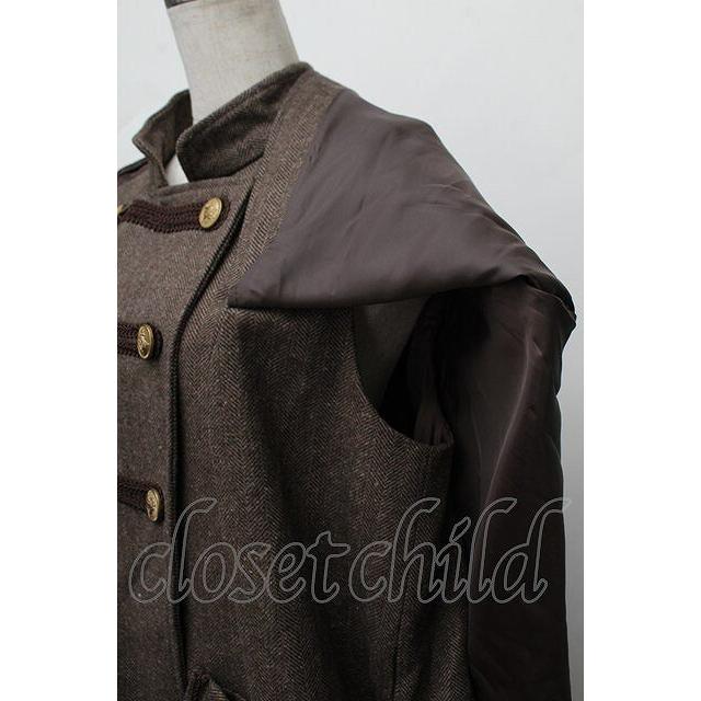 axes femme / ナポレオンマント風コート ブラウン S-26-01-17-032-AX