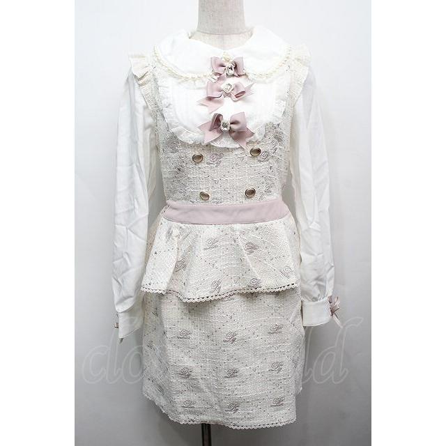 LIZ LISA / モノグラムツイードワンピース 白 S-25-09-13-037-LO-OP-HR