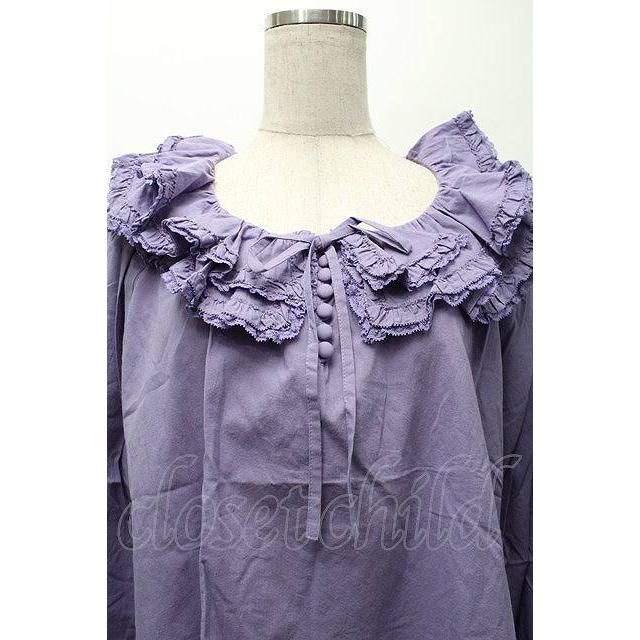 PINK HOUSE / 襟付きブラウス ラベンダー S-25-09-24-015-LO-BL-HR-ZS