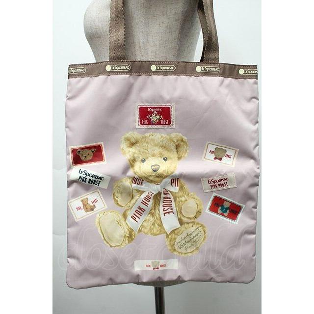 PINK HOUSE / LeSportsac×PINK ピンクハウスベアトートバッグ ピンク S