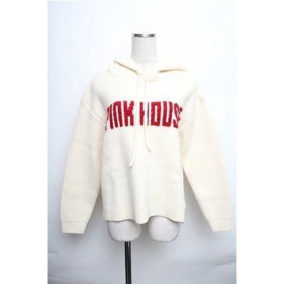 PINK HOUSE / ロゴニットパーカー オフx赤 S-26-01-09-002-LO-TO-AS