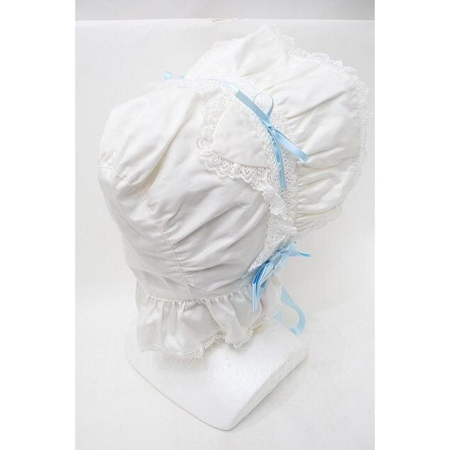 USED】ねこみみボンネット オフ白 黒 ねこみみボンネット 【新品未使用】BABY | ゴスロリ ロリータ | vampur vierge ヘアアクセサリー