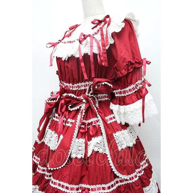 BABY, Confiture Ribbon ワンピース エンジ、ヘッドドレス BABY,THE STARS SHINE BRIGHT / Confiture Ribbonワンピース エンジ S