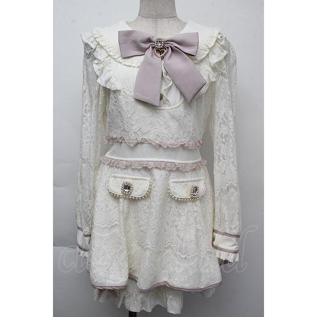LIZ LISA / レースセットアップ 白xピンク S-25-11-26-031-LO-OP-AS