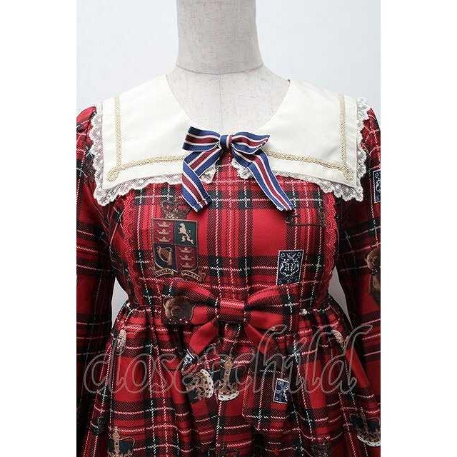 Angelic Pretty / British Bearワンピース 赤 S-25-11-28-053-AP-OP-AS