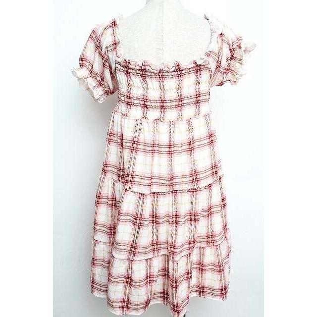 LIZ LISA / チェックワンピース 白xピンク S-26-01-15-037-LO-OP-AS