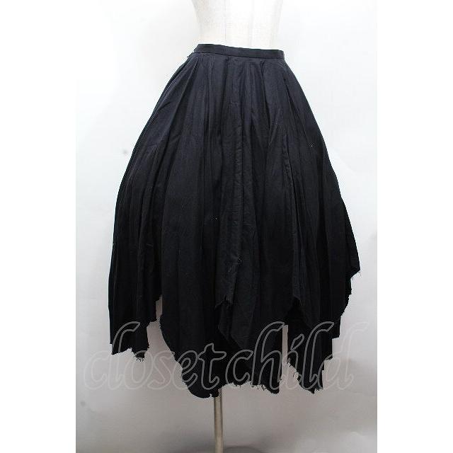 BPN コウモリイレヘムスカート BPN / ガーゼイレヘムロングスカート 黒 S-26-01-18-051-GO-SK-HR-ZS