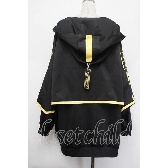 【*A様 サイバージャージ パーカー 黒 HOTDRY SIS / 雷鳴 堕天使界隈リフレクタージャージパーカー 黒x? S