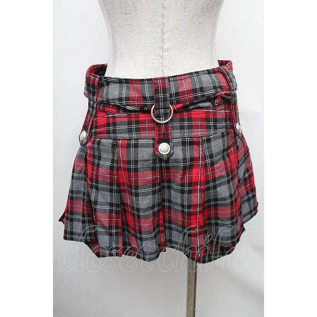 ALGONQUINS / チェック柄キュロット 赤xグレー S-26-01-31-1037-AL-PA