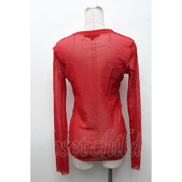 Jean Paul GAULTIER / パワーネットトップス 40 赤 S-26-04-20-002-GO