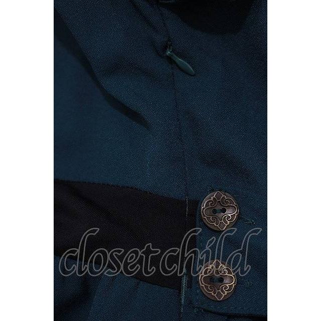 Ozz oneste / フリルチャイナワンピース グリーン H-25-08-02-007-OO