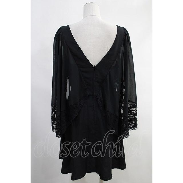 Spin Doctor / BEWITCHED BLACK MOON & STARS SHEER LACE WING SLEEVES BLACK DRESS S ブラック H-24-04-01-1032-0-OP-KB-ZH｜closetchild-online｜03
