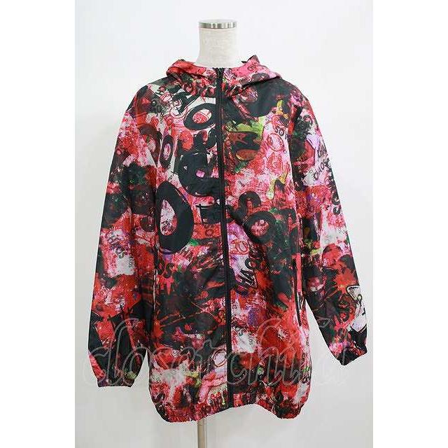 NieR Clothing / 総柄ZIPブルゾンパーカー 赤系 H-25-06-24-038