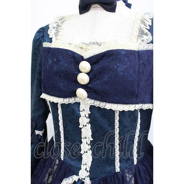 Angelic Pretty / ローズガーデンプリンセスワンピース free 紺