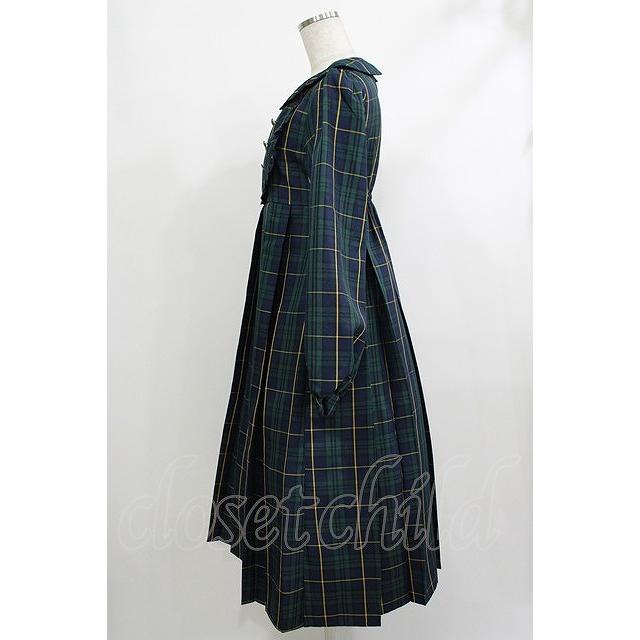 HEIHEI チェックワンピース グリーン FLC / MINA*タータンチェックワンピース S グリーン H-25-10-09