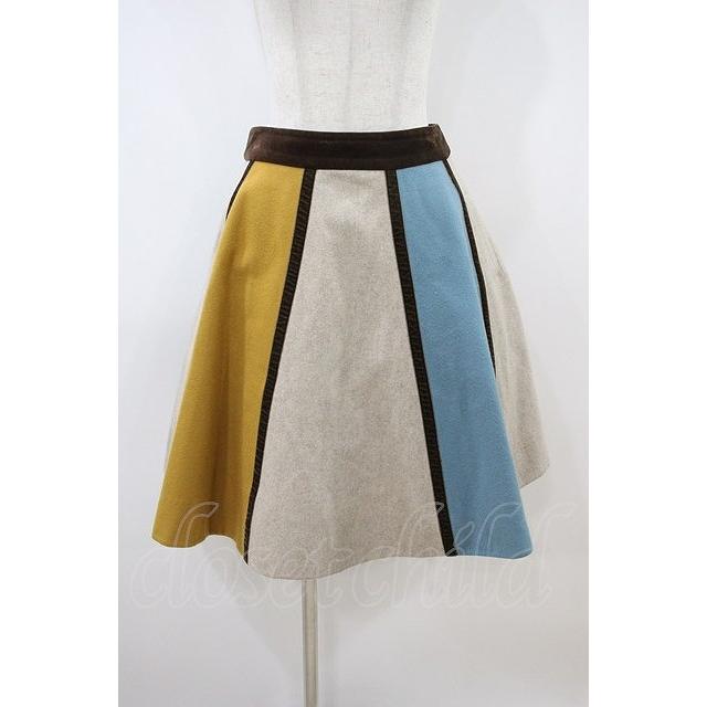 Jane Marple / Color block gored skirt M ミックス H-26-04-16-1025 