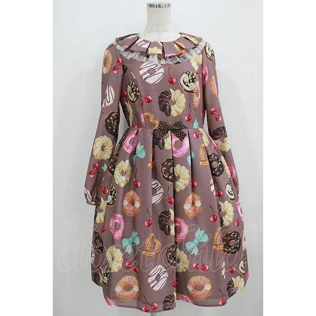Emily Temple cute / manyドーナツ ワンピース ココア H-25-09