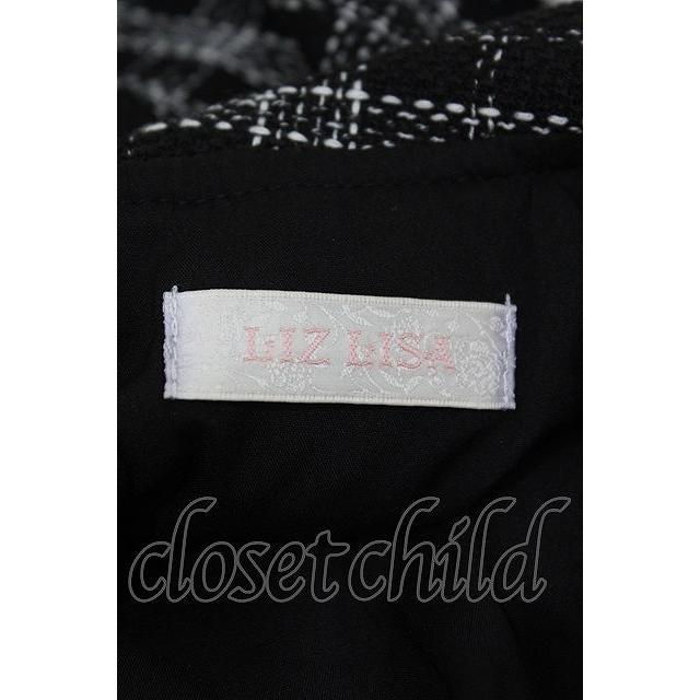 LIZLISA メッセージリボンツイードセットアップ 黒 メッセージリボンツイードセットアップ ｜ LIZ LISA（リズリサ