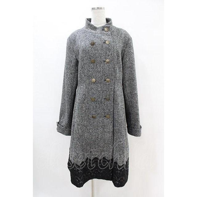 axes femme Red label / スタンド襟ダブルボタンコート L ブラック T 
