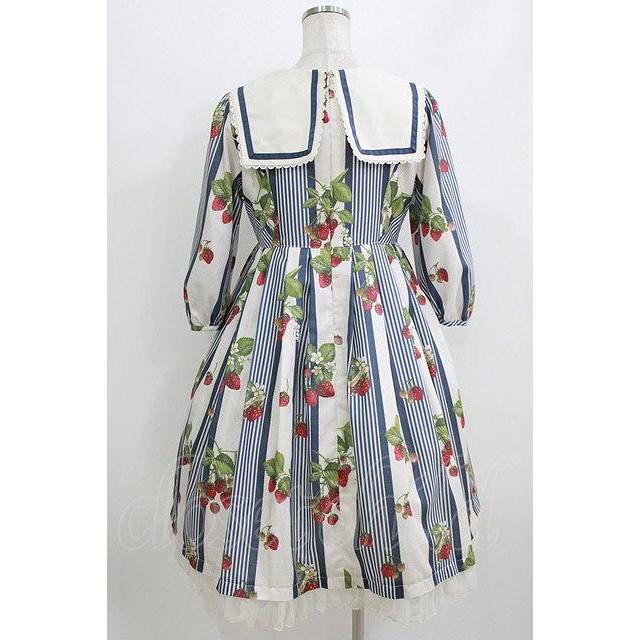 Melody BasKet ワンピース Melody BasKet / Stripe strawberryワンピース ネイビー H-26-07-17