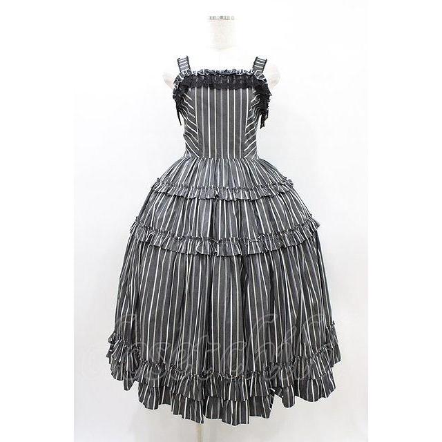 Innocent World / オリビアストライプジャンパースカート M112cm丈