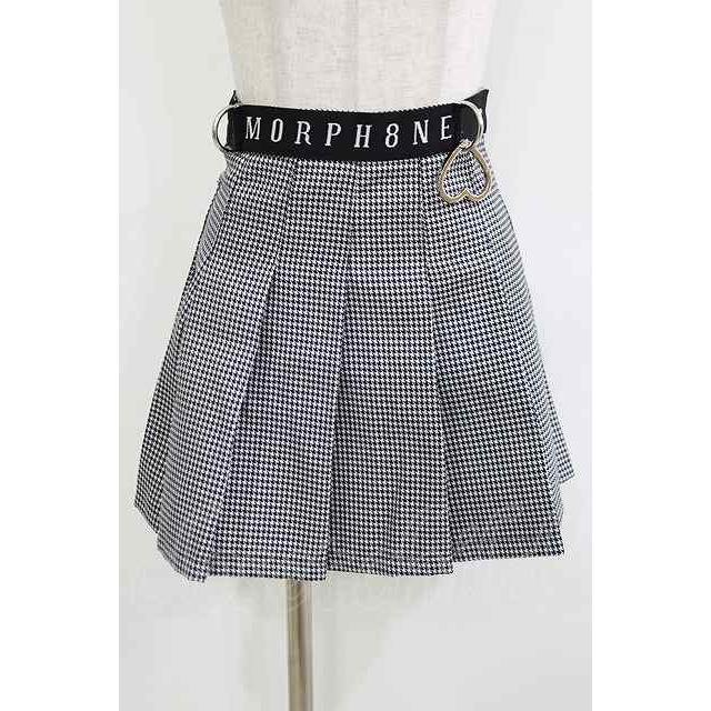 MORPH8NE / OFF SKIRT S ブラック×ホワイト H-25-07-29-008-PU-SK-KB 