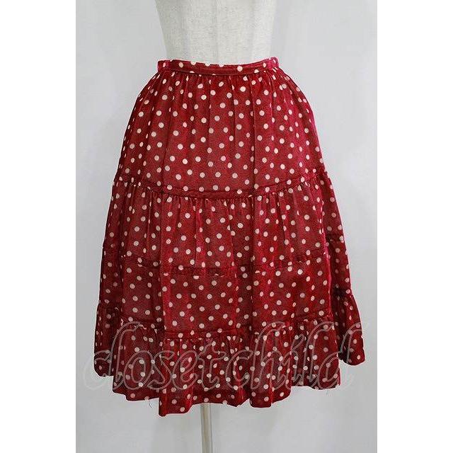 JaneMarple スカート Jane Marple Dans Le Salon / ドットティアードスカート