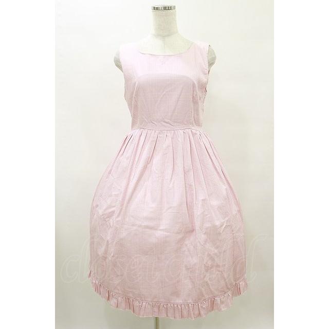 Nile Perch / 格子チェックジャンパースカート Free ピンク H-25-08-16