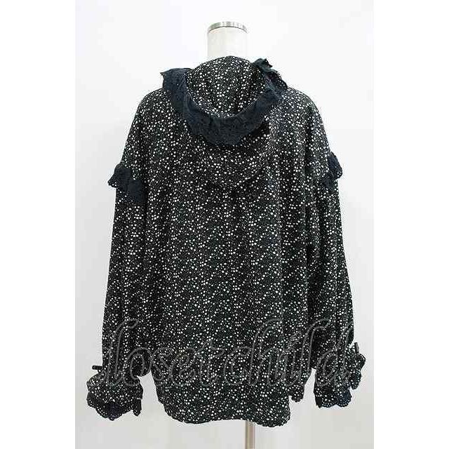 Candy Stripper / FLORAL GIRLY FRILL SWITCHEDアノラック ブラック H
