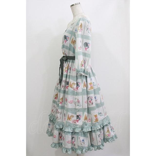 Emily Temple cute / Kitten Stamp Collectionロングワンピース ミント