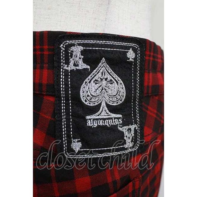 ALGONQUINS / チェックパンツ 赤 H-26-04-14-018-AL-PA-KB-ZH