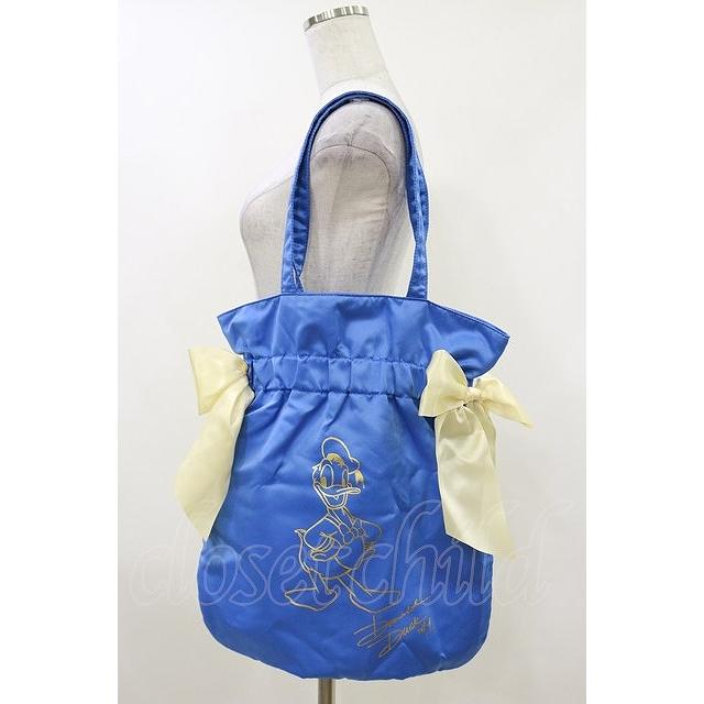 Maison de FLEUR / ドナルドダック ダブルリボントート ブルー H-26-04 