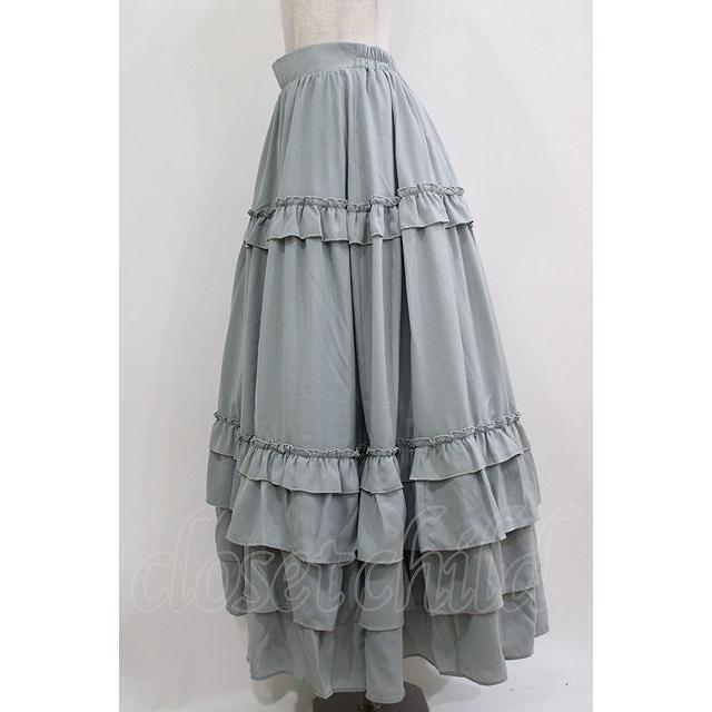 axes femme kawaii / ロマンティックフリルスカート M ミント H-26-07