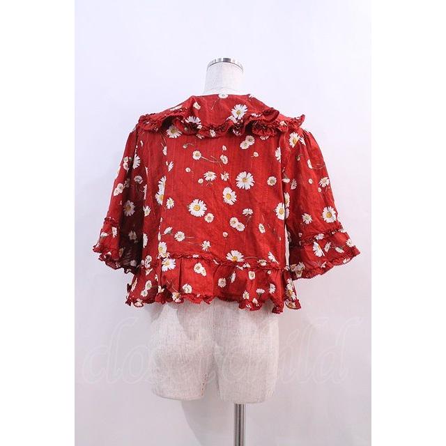 PINK HOUSE / ひなぎくプリントブラウス アカ I-23-10-29-031-LO-BL-HD