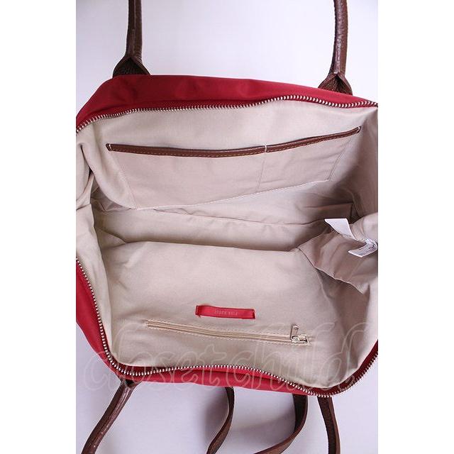 ☆T　未使用に近い　ピンクハウス  ショルダーバッグ　茶 SALE】PINK HOUSE / ショルダー紐付きバッグ 赤Xブラウン T-24-12-24