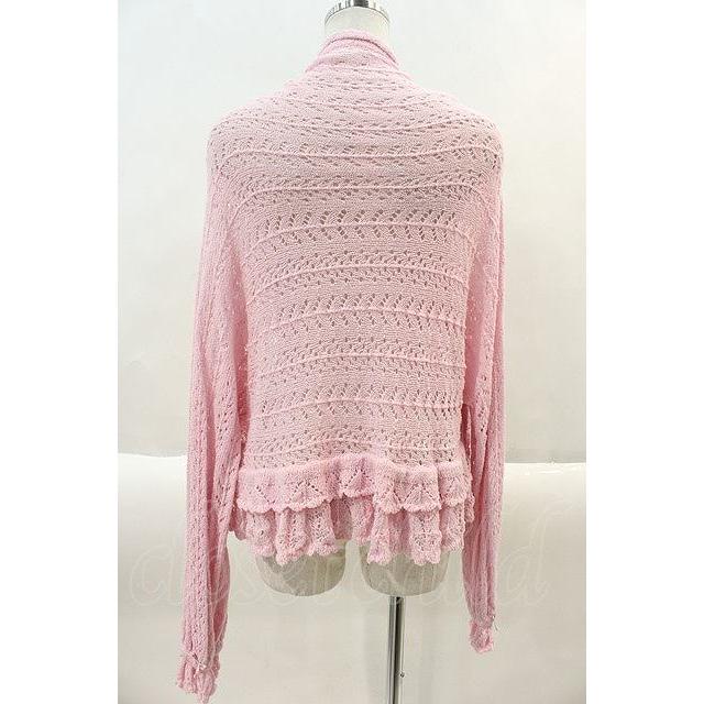 PINK HOUSE / 透かし編みボレロ風カーディガン ピンク I-24-08-30-080