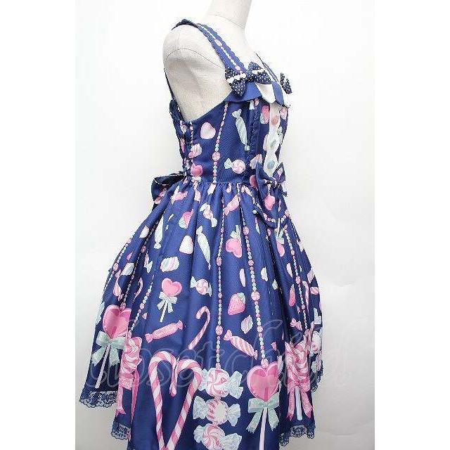 Angelic Pretty ジャンパースカート Angelic Pretty / Candy Ornamentジャンパースカート ネイビー S-26-03
