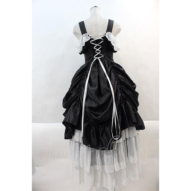 ATELIER-PIERROT ストライプバッスルコルセットスカート 黒×白 ATELIER PIERROT ストライプコルセットスカート スっ