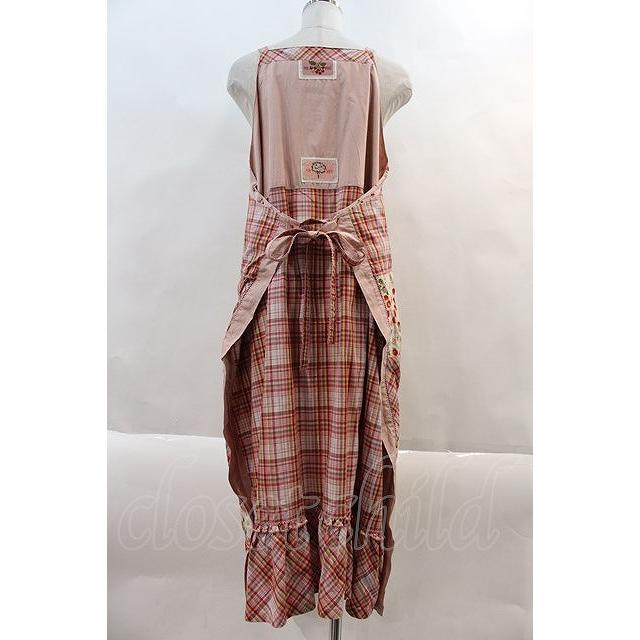 専用！！美品☆ピンクハウス　　ジャンパースカート　　いちご柄✖️チェック柄 PINK HOUSE / チェック&いちごパッチワークジャンパースカート