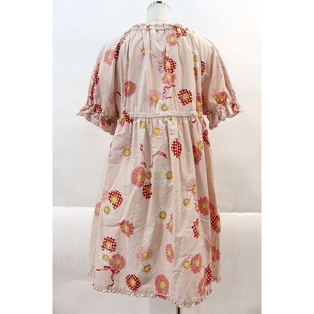 PINK HOUSE / ひな菊コサージュプリントチュニックブラウス ピンク I