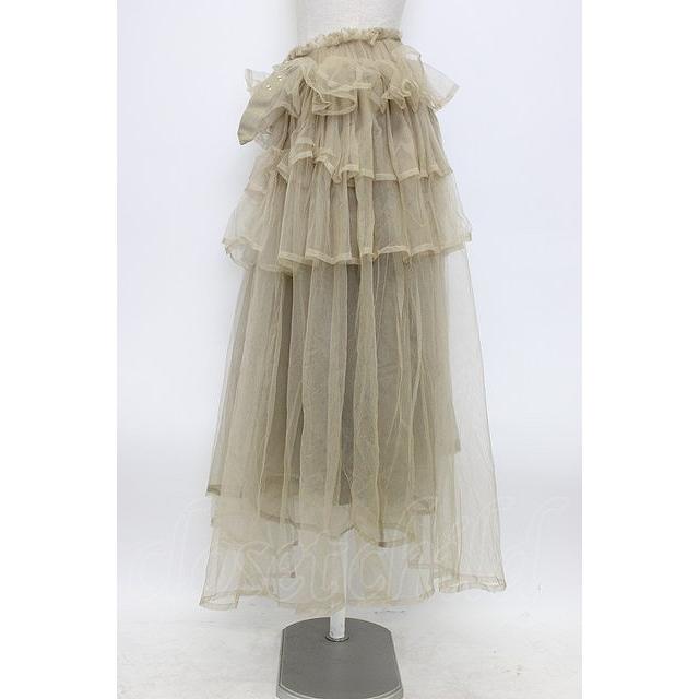 本日限定SALE値下げ不可)Noir kei ninomiya チュールスカート noir kei ninomiya / チュールロングスカート S ベージュ T-26-03-14