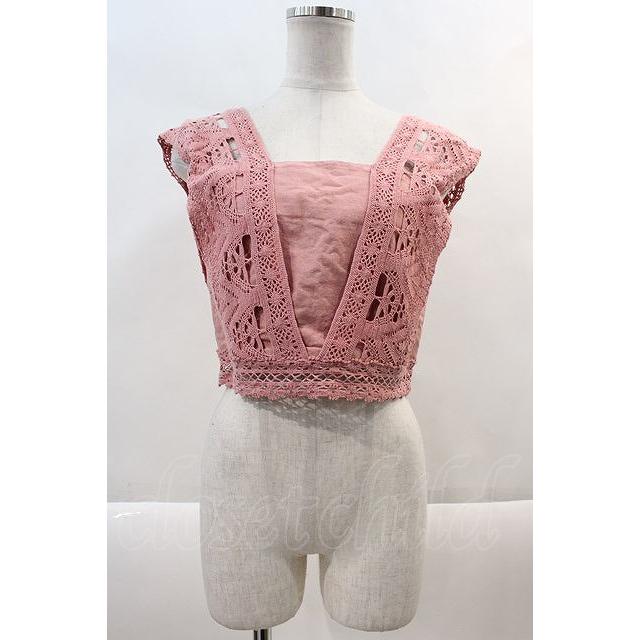 SALE】lilLilly / レースビスチェ ピンク I-24-11-01-009-LO-TO-HD